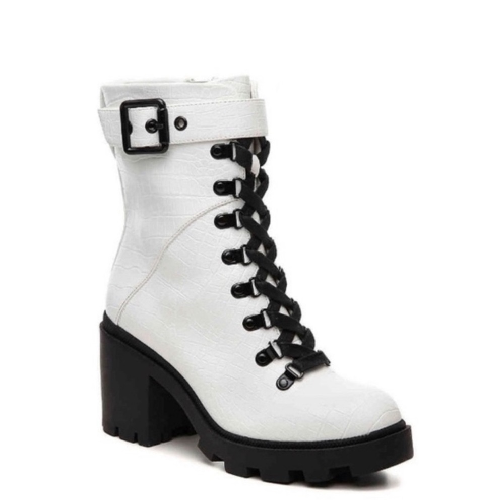 Womens Valera Combat Boots Moto lace up size 10